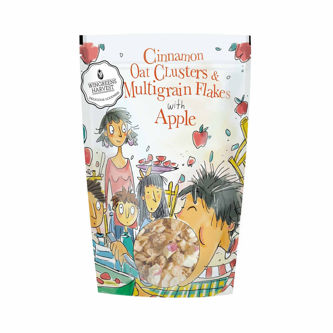 MONSOON HARVEST OAT CLUSTER & MULTIGRAIN FLAKES WITH APPLE 350G