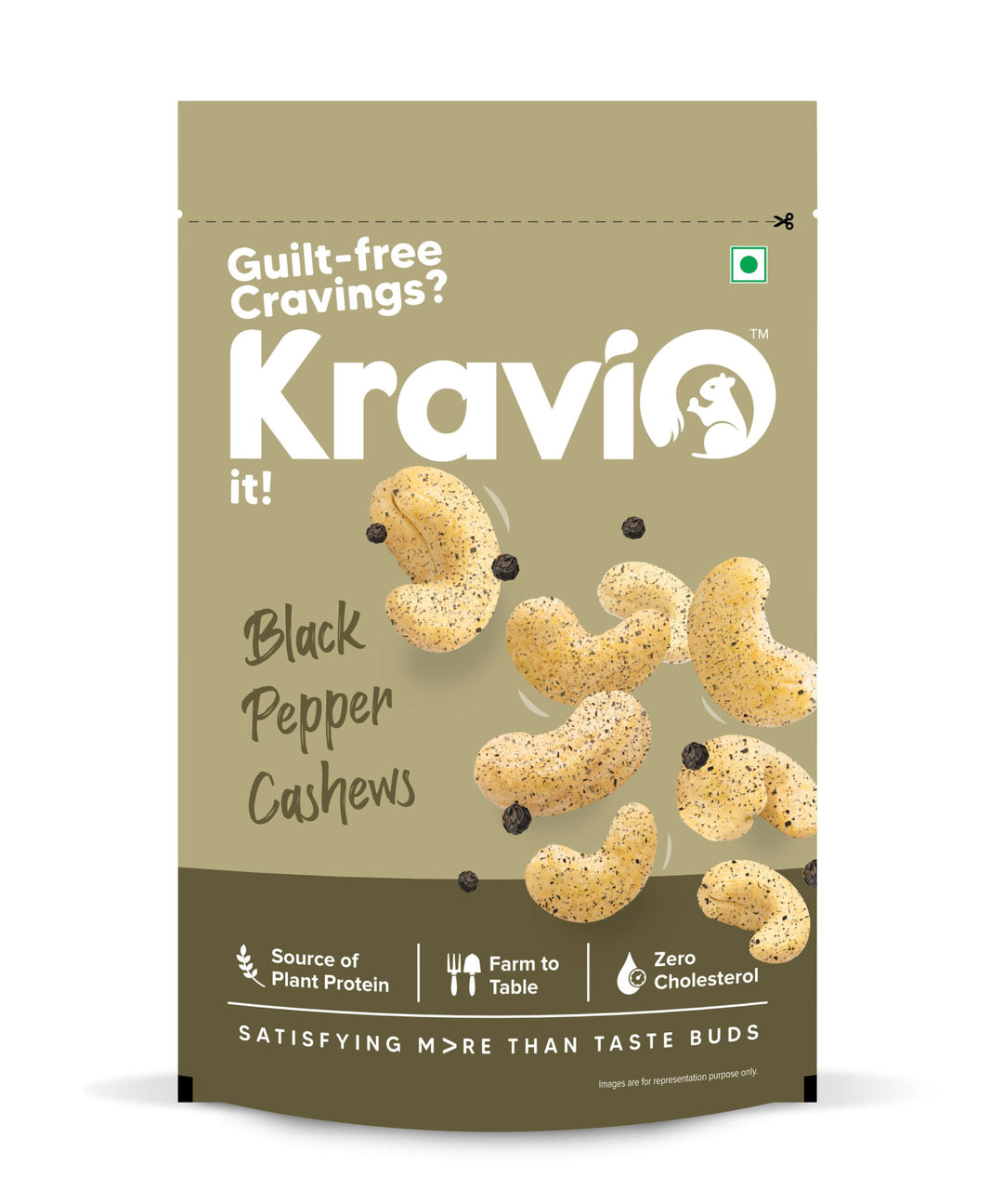 KRAVIN BLACK PEPPER CASHEWS
