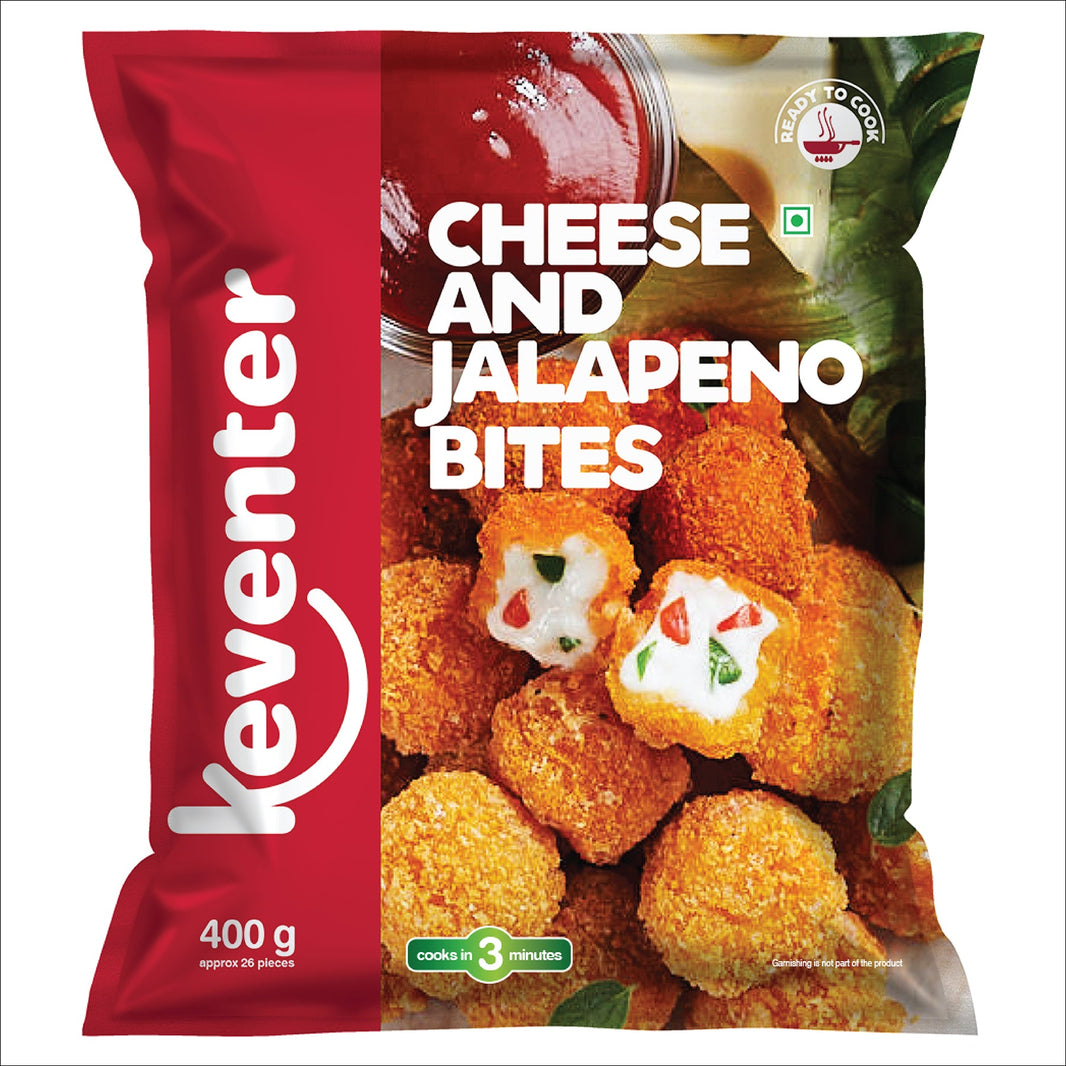 KEVENTER CHEESE AND JALAPENO BITES 400GM
