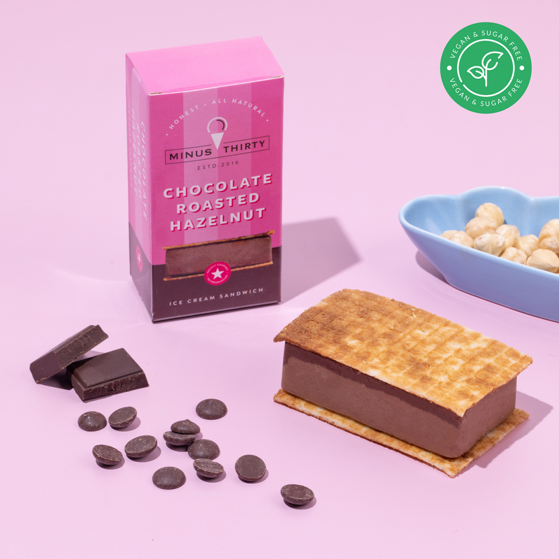MT CHOCOLATE ROASTED HAZLENUT VEGAN SANDWICH