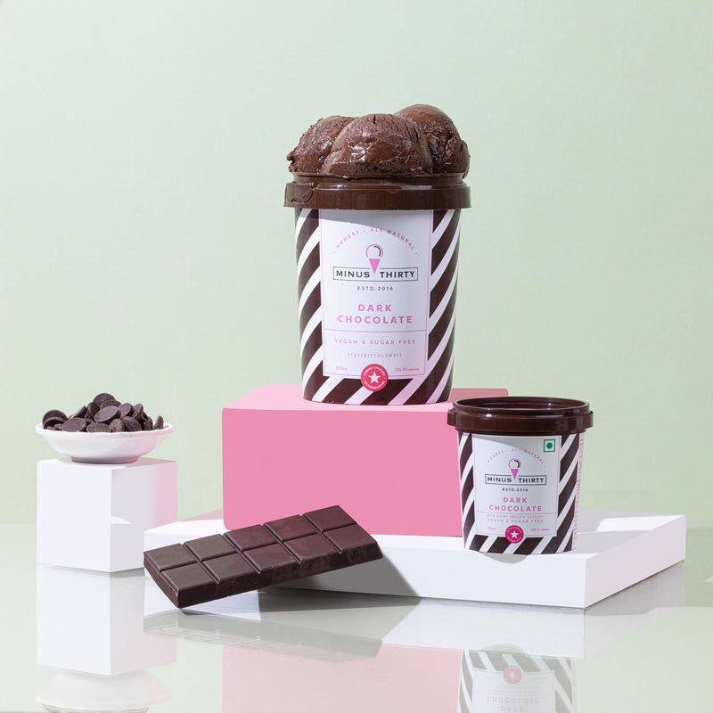 MINUS THIRTY GELATO VEGAN AND SUGAR FREE DARK SEA CHOCOLATE 500 ML