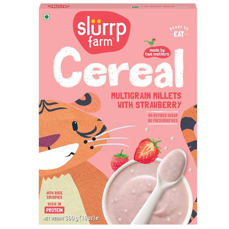 SLURP FARM CEREAL MULTIGRAIN MILLETS WITH STRAWBERRY 300 GM