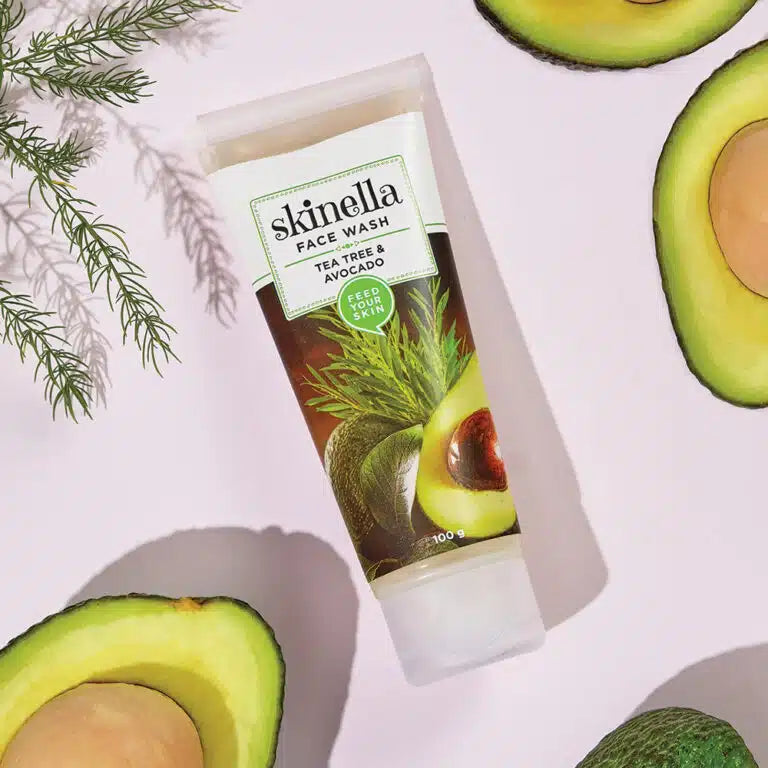 SKINELLA FACEWASH TEA TREE & AVACADO 100GM