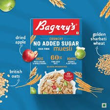 BAGRRYS MUESLI NO ADDED SUGAR, 500GM - SuperMarcheStore