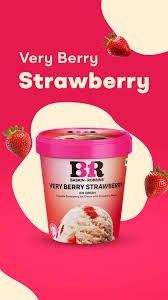 BASKIN ROBIN VERY BERRY STRAWBERRY 450 ML - SuperMarcheStore