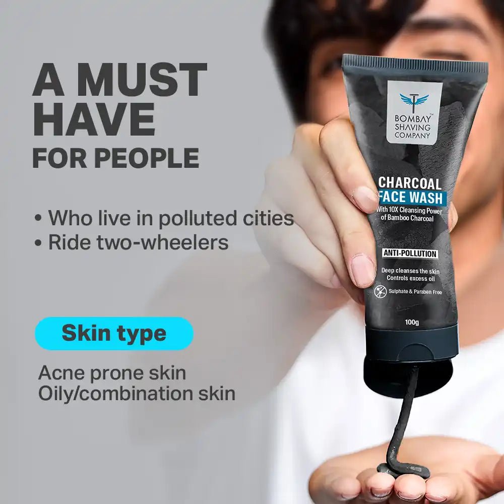 BOMBAY SHAVING COMPANY CHARCOAL FACE WASH 100G - SuperMarcheStore