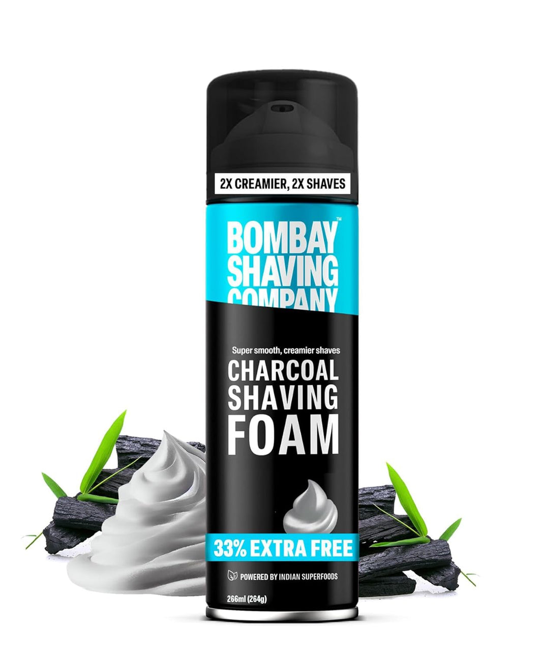 BOMBAY SHAVING COMPANY CHARCOAL SHAVING FOAM 266ML - SuperMarcheStore
