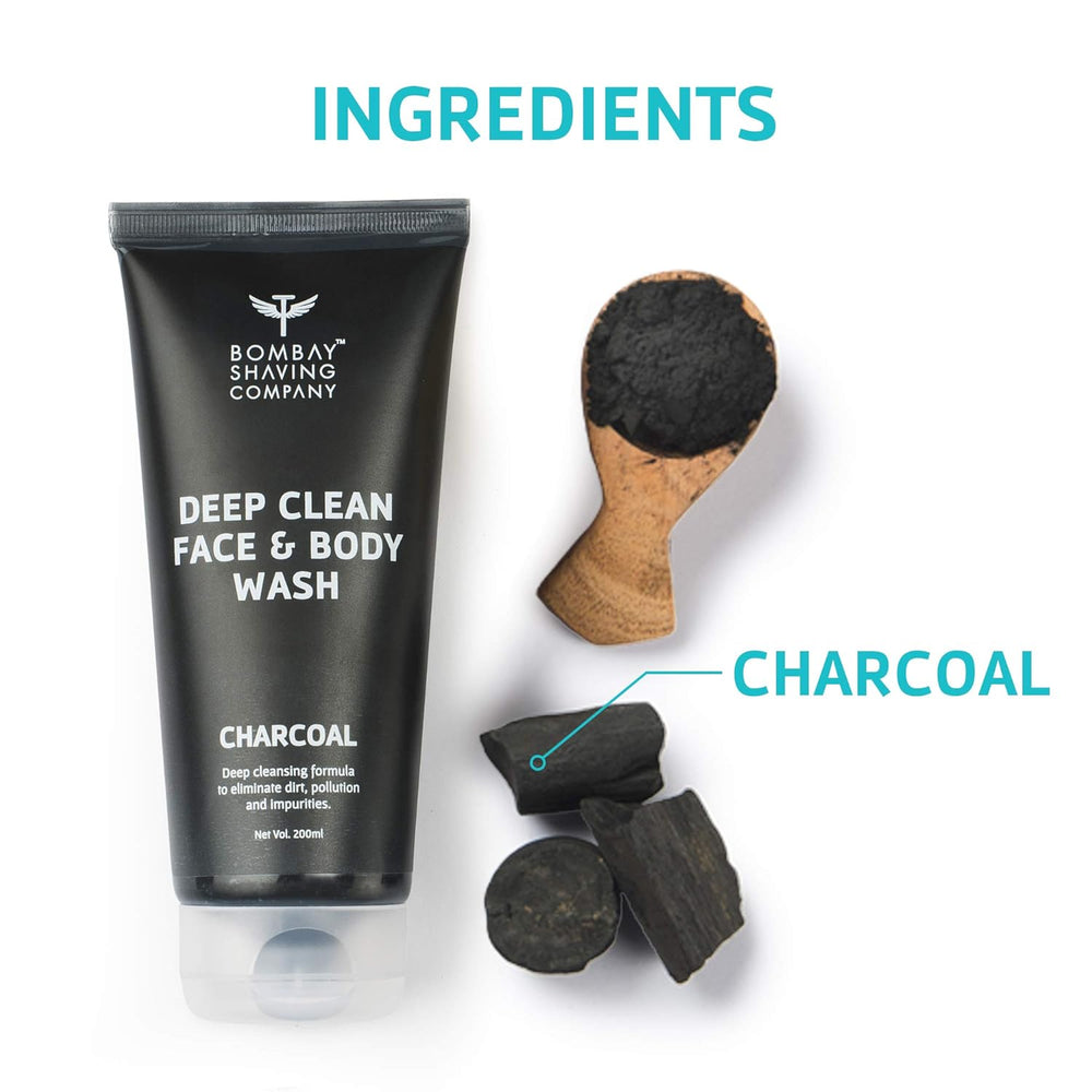 BOMBAY SHAVING COMPANY DEEP CLEAN FACE & BODY WASH CHARCOAL 200ML - SuperMarcheStore