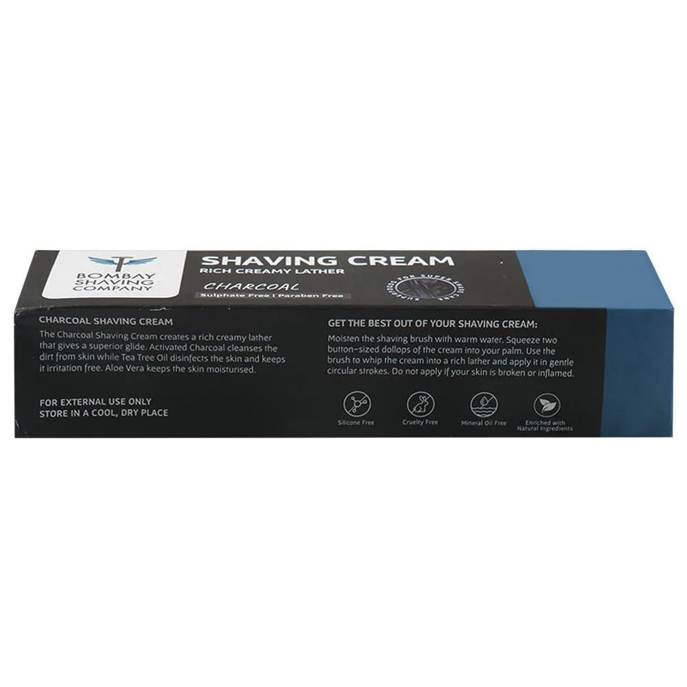 BOMBAY SHAVING COMPANY SHAVING CREAM CHARCOAL 60GM - SuperMarcheStore
