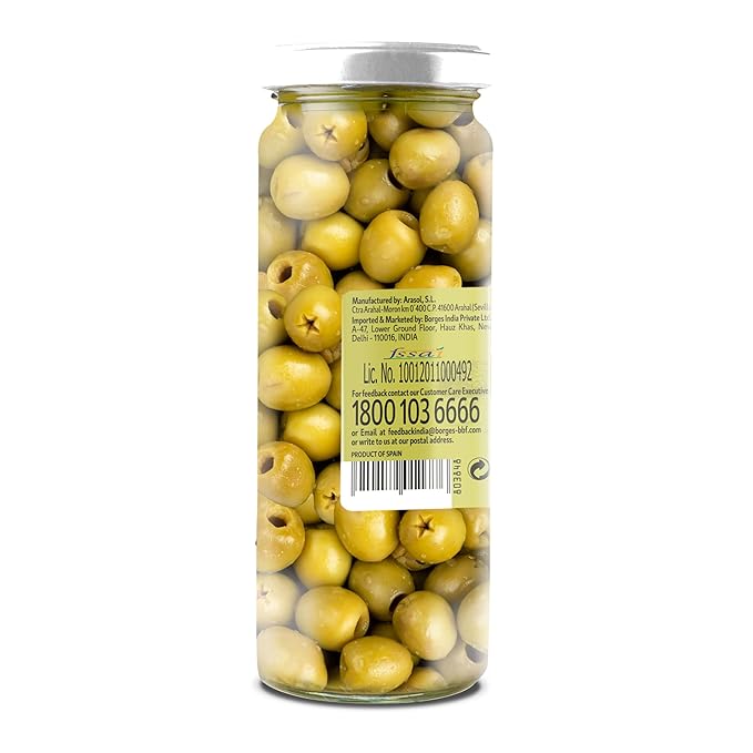 BORGES GREEN PITTED OLIVES - SuperMarcheStore