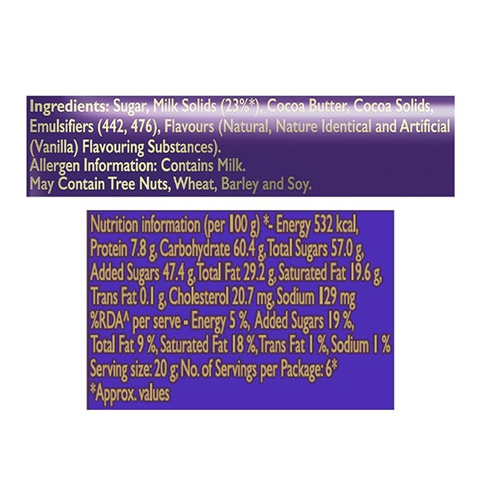 CADBURY DAIRY CHOCLATE BIG 123 GM - SuperMarcheStore
