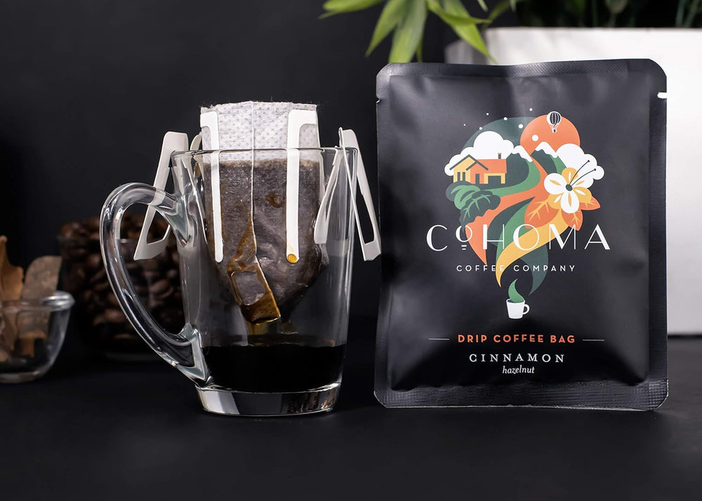 COHOMA DRIP COFFEE BAGS CINNAMON HAZELNUT 10N - SuperMarcheStore