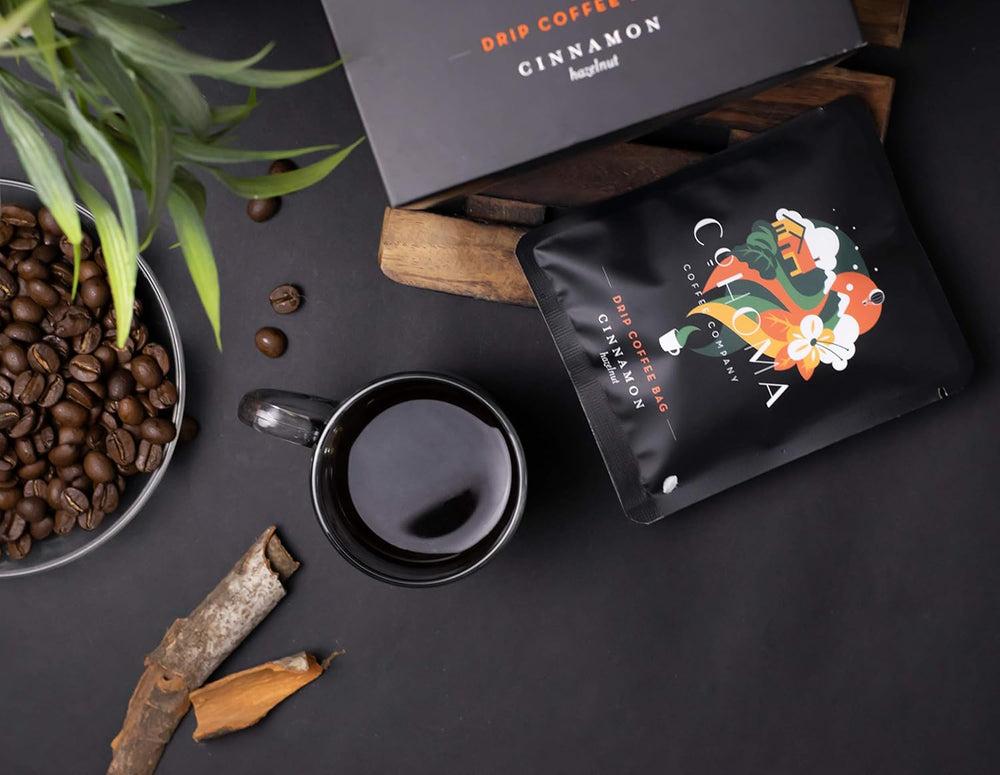 COHOMA DRIP COFFEE BAGS CINNAMON HAZELNUT 10N - SuperMarcheStore