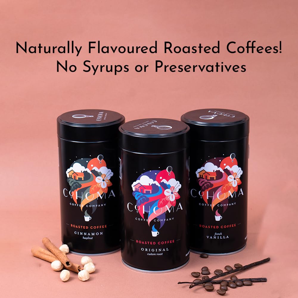 COHOMA ROASTED COFFEE FRENCH VANILA CAN 250G - SuperMarcheStore