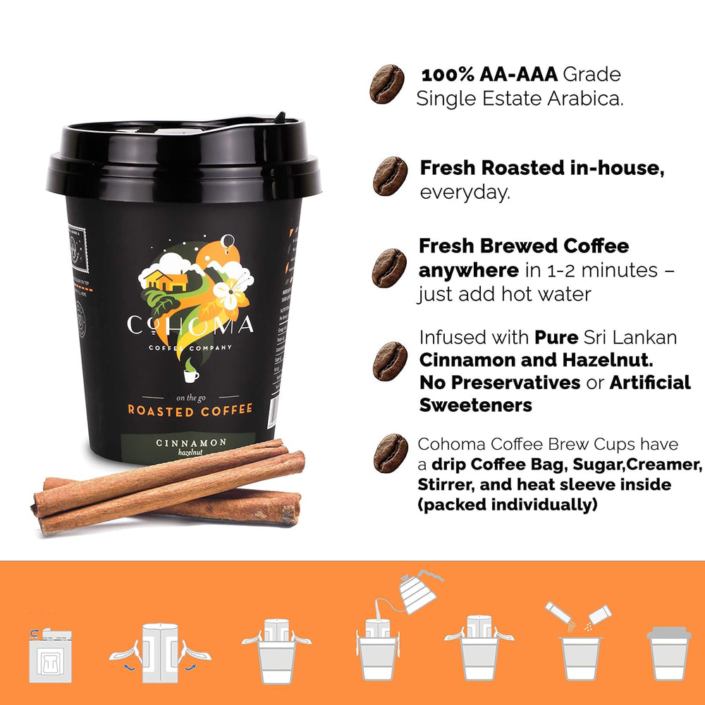 COHOMA ROASTED COFFEE ON THE GO CINNAMON HAZELNUT 24G - SuperMarcheStore