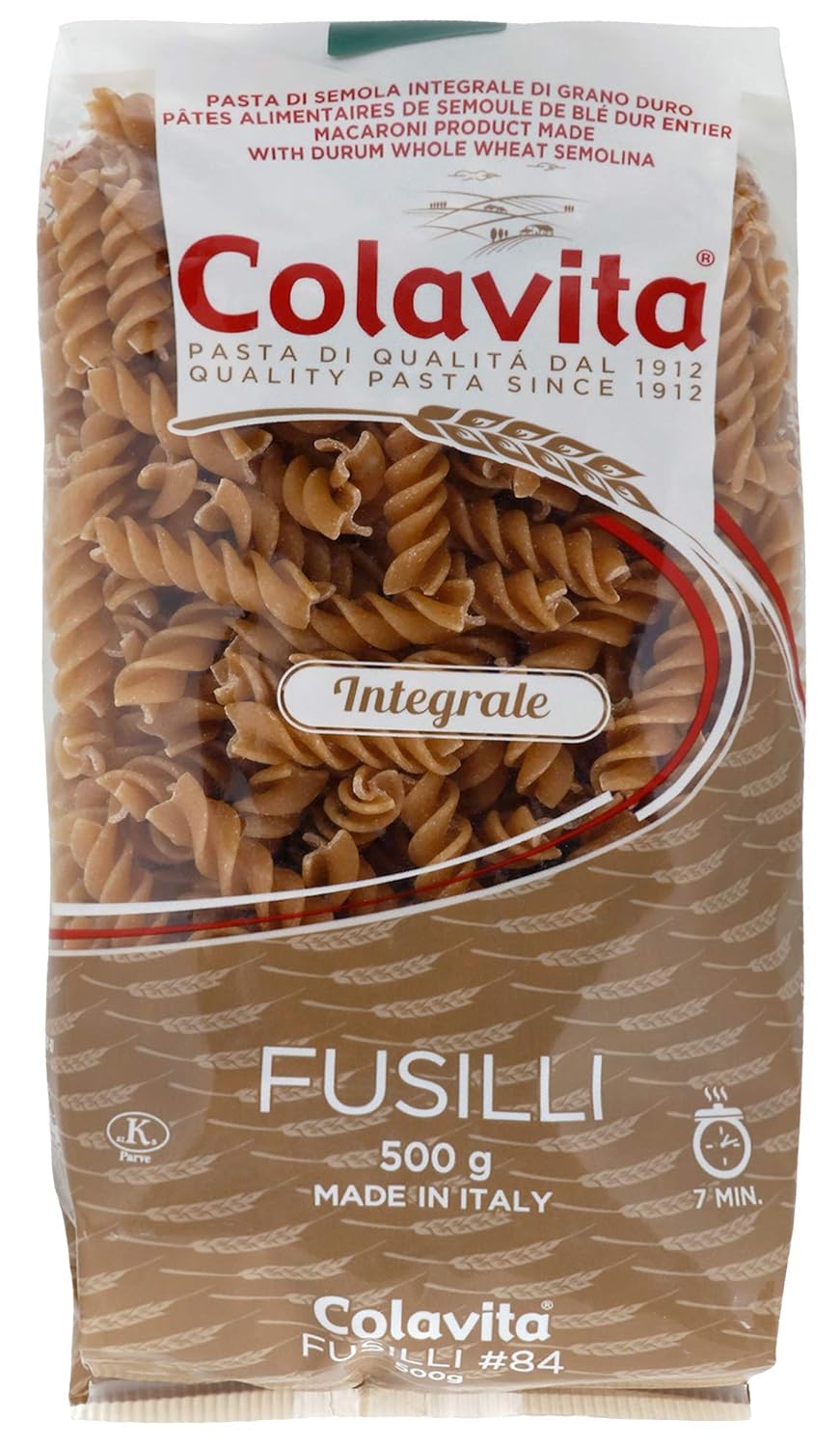 COLAVITA FUSILLI WHOLE WHEAT PASTA, 500G - SuperMarcheStore