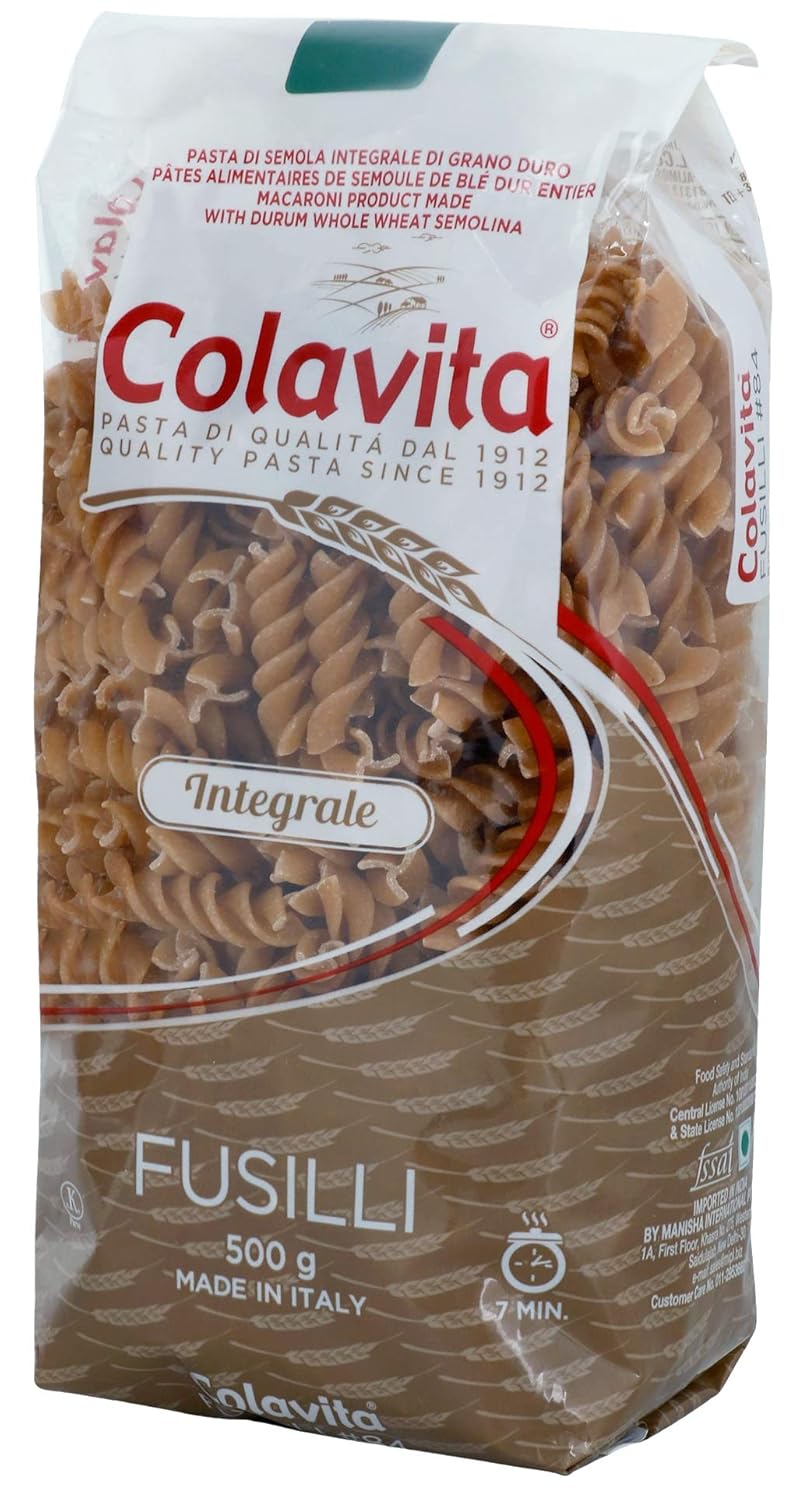 COLAVITA FUSILLI WHOLE WHEAT PASTA, 500G - SuperMarcheStore
