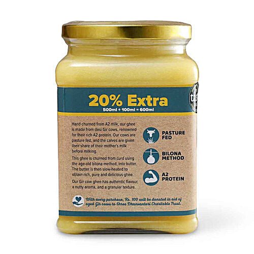 CONSCIOUS FOOD COW GHEE GIR NTRL JR 500M - SuperMarcheStore