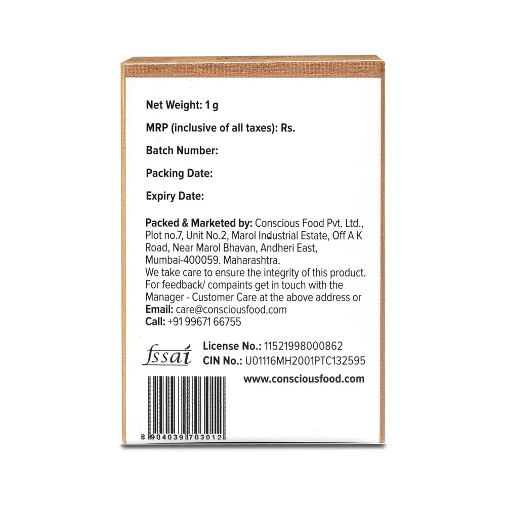 CONSCIOUS FOOD ORGANIC SAFFRON 1GM - SuperMarcheStore