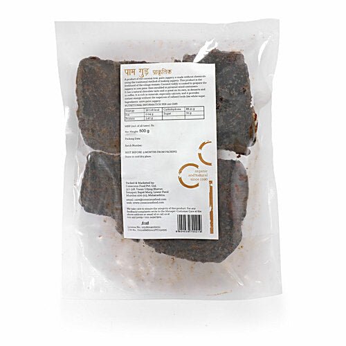 CONSCIOUS FOOD PALM JAGGERY, 500G - SuperMarcheStore