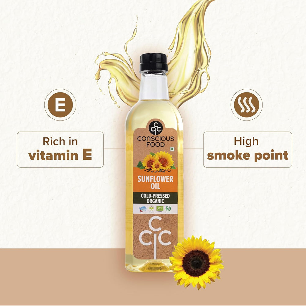 CONSCIOUS FOOD SUNFLOWER OIL COLD PRESSED 1 LTR - SuperMarcheStore