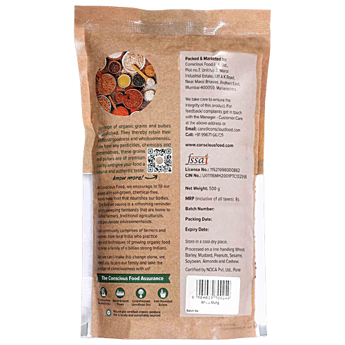 CONSCIOUS MOONG WHOLE 500G - SuperMarcheStore