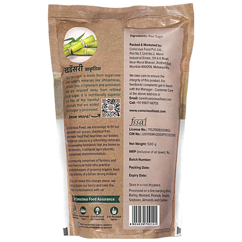 CONSCIOUS SUGAR PP 500G - SuperMarcheStore