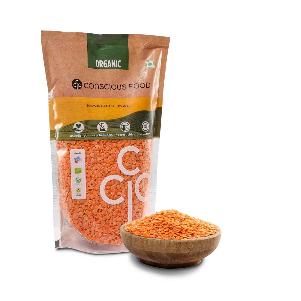 CONSIOUS FOOD MASOOR DAL RED 500 GM - SuperMarcheStore