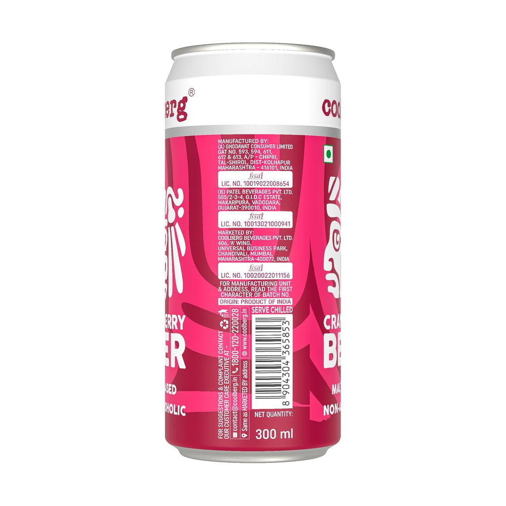 COOLBERG CRANBERRY BEER NON ALCOHOLIC CAN 300 ML - SuperMarcheStore