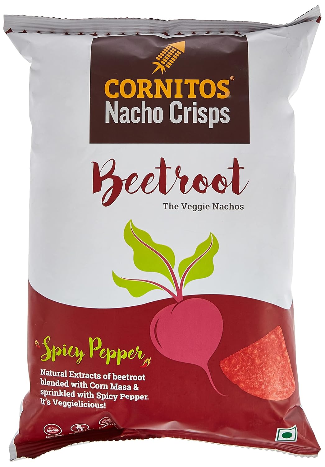 CORNITOS BEETROOT NACHO CHIPS 70 GM - SuperMarcheStore