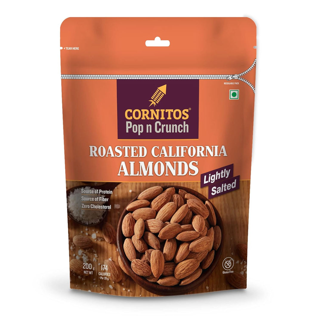 CORNITOS POP & CRUNCH ROASTED ALMOND LIGHTLY SALTED 200GM - SuperMarcheStore