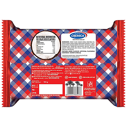 CREAMICA COCONUT COOKIES 185 GM - SuperMarcheStore