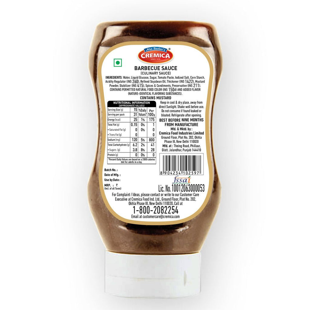 CREMICA BARBEQUE SAUCE, 440G - SuperMarcheStore