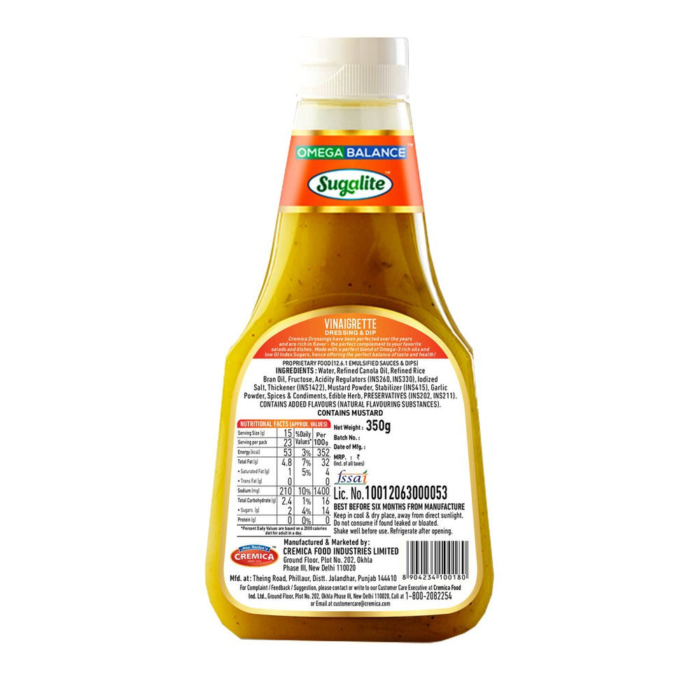 CREMICA VINAIGRETTE SALAD DRESSING, 350G - SuperMarcheStore