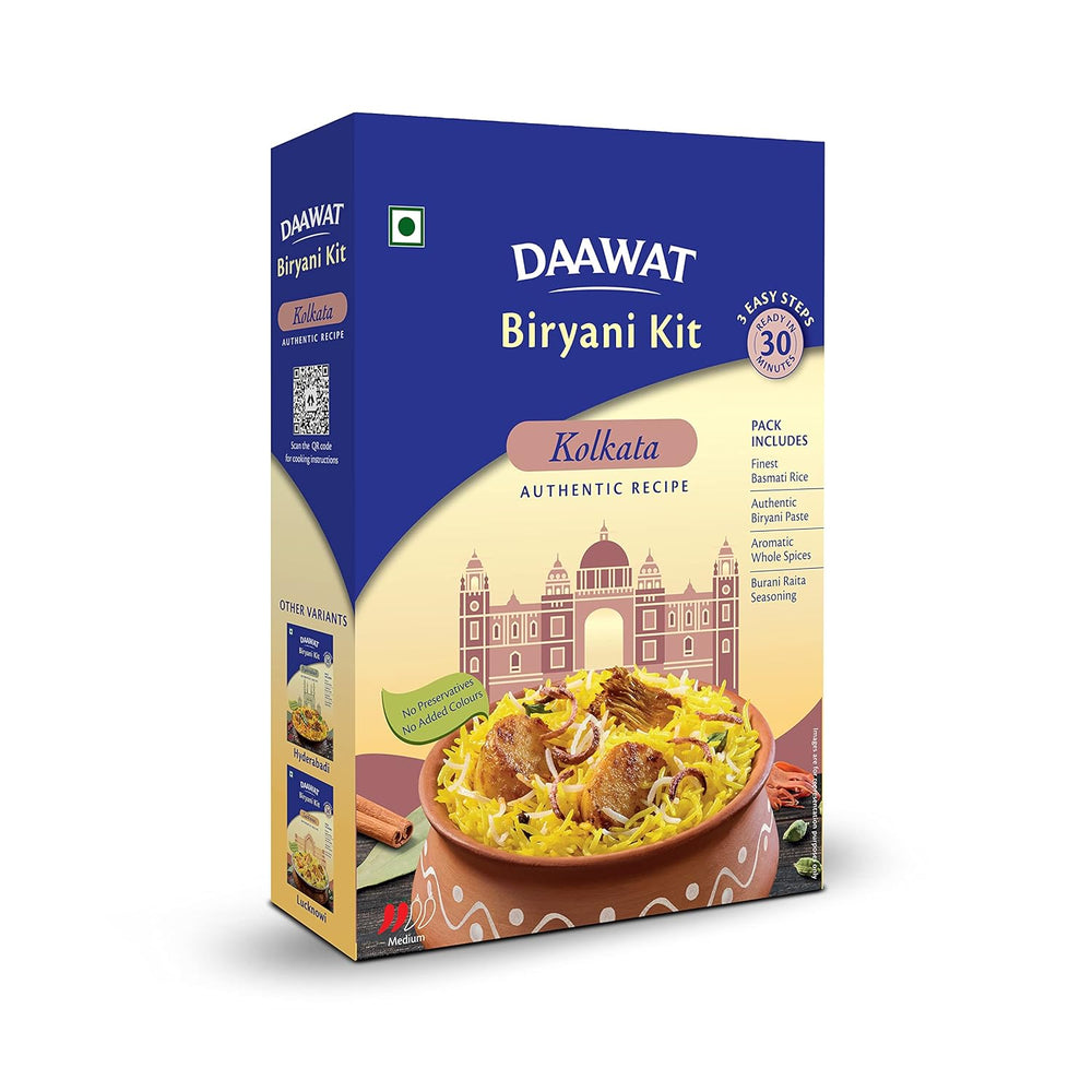 DAAWAT BIRYANI KIT KOLKATA AUTHENTIC RECIPE 334 GM - SuperMarcheStore