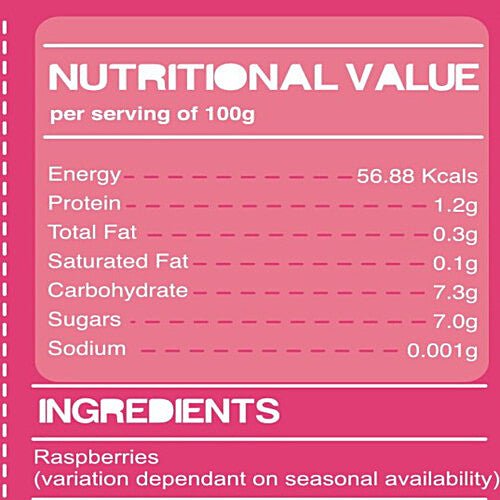DELISHH FROZEN RASPBERRIES 500G - SuperMarcheStore