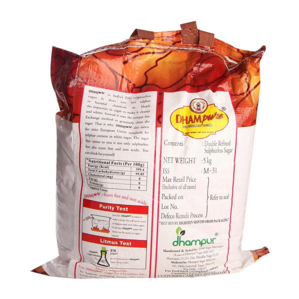 DHAMPURE SUGAR 5 KG POLG BAG - SuperMarcheStore