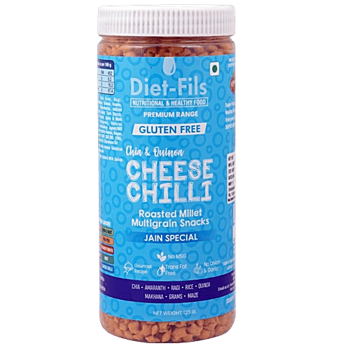 DIET FILS CHIA & QUINOA CHEESE CHILLI ROASTED MILLET 125 GM - SuperMarcheStore