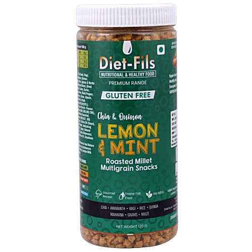DIET FILS CHIA & QUINOA LEMON N MINT ROASTED MILLET 125 GM - SuperMarcheStore