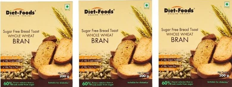 DIET FOODS WHOLE WHEAT BRAN 200G - SuperMarcheStore