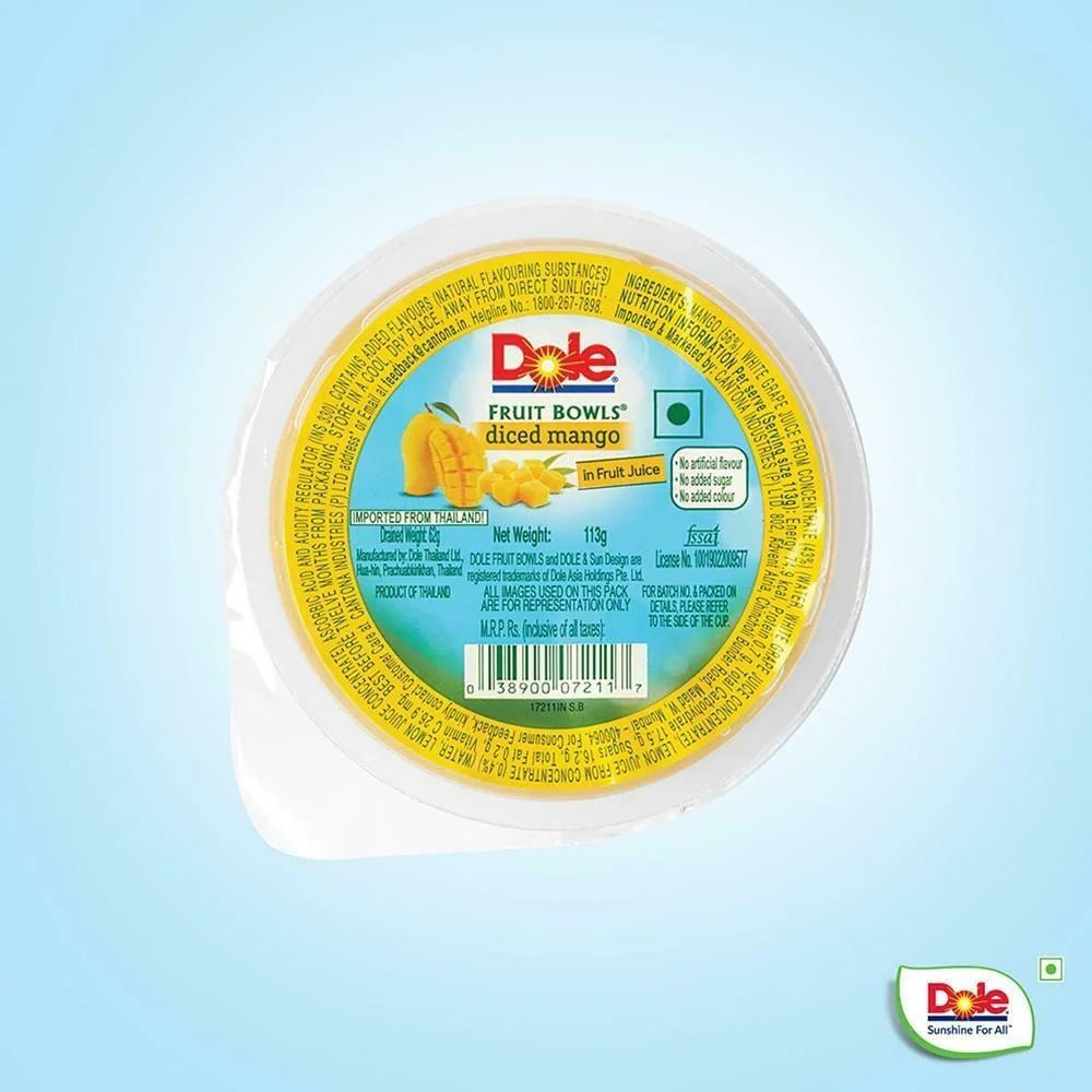 DOLE DICED MANGI WITH FRUIT JUICE 113 GM - SuperMarcheStore