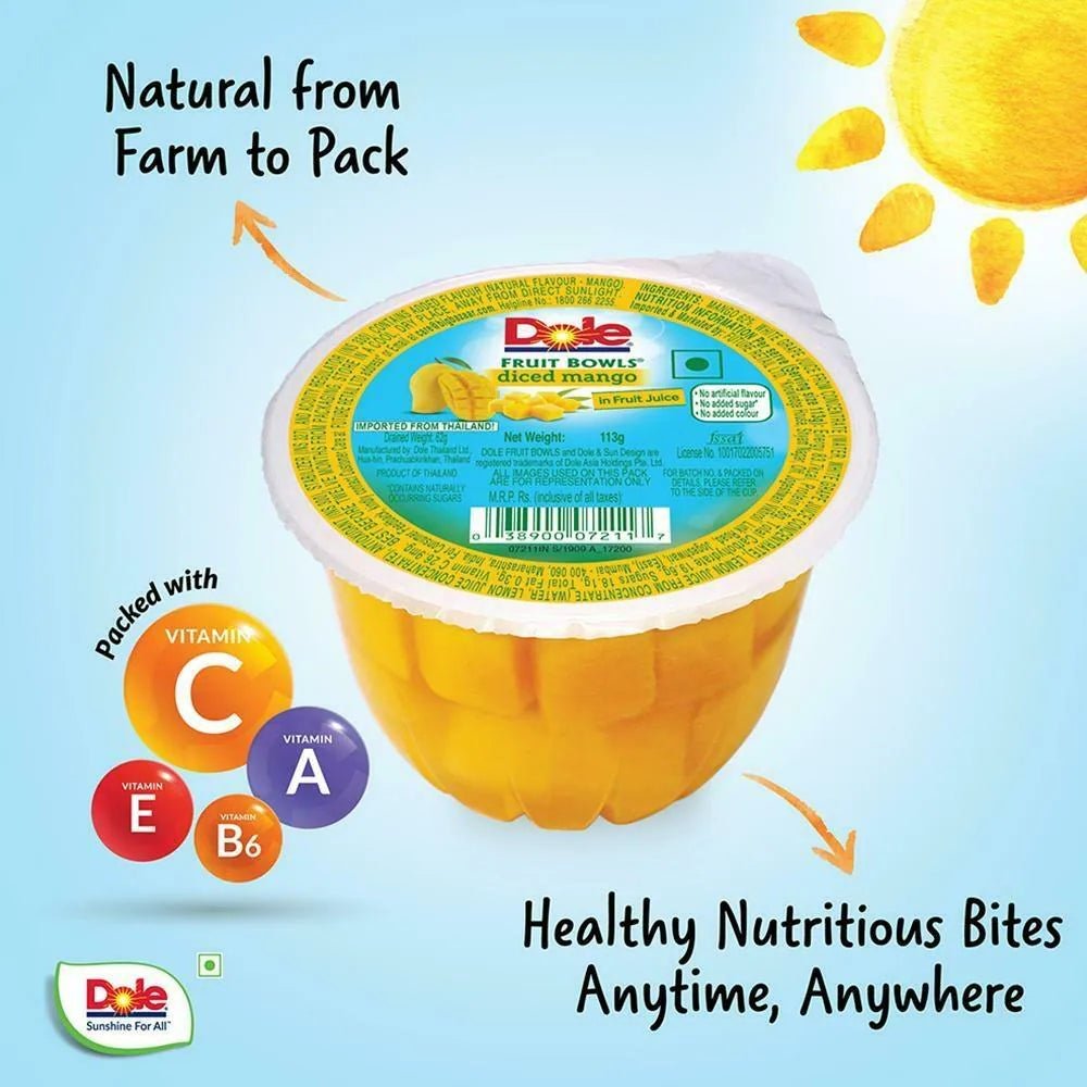 DOLE DICED MANGI WITH FRUIT JUICE 113 GM - SuperMarcheStore