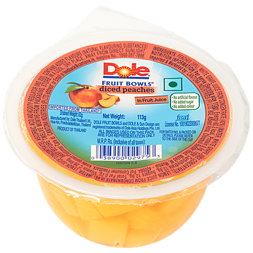 DOLE DICED PEACHES IN FRUIT JUICE 113 GM - SuperMarcheStore