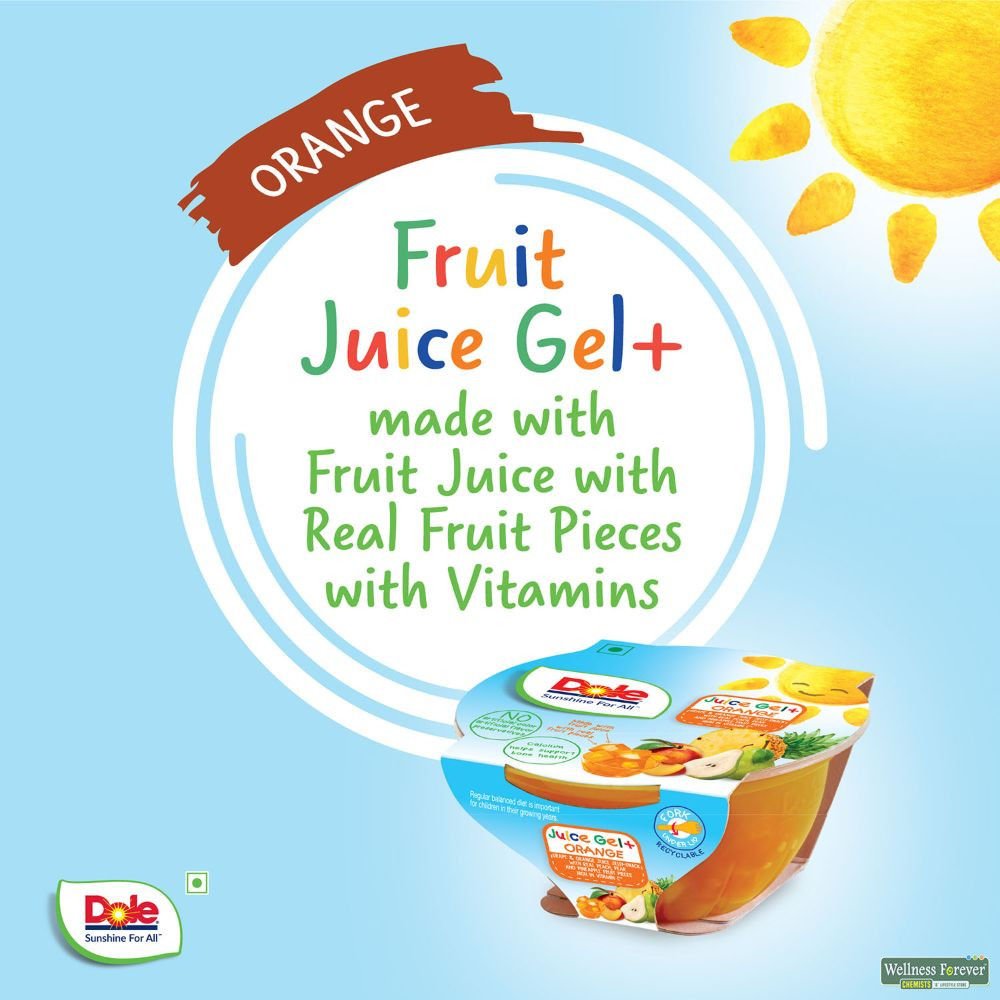 DOLE WOBBLIES FRUIT JUICE JELLY ORANGE 93 GM - SuperMarcheStore