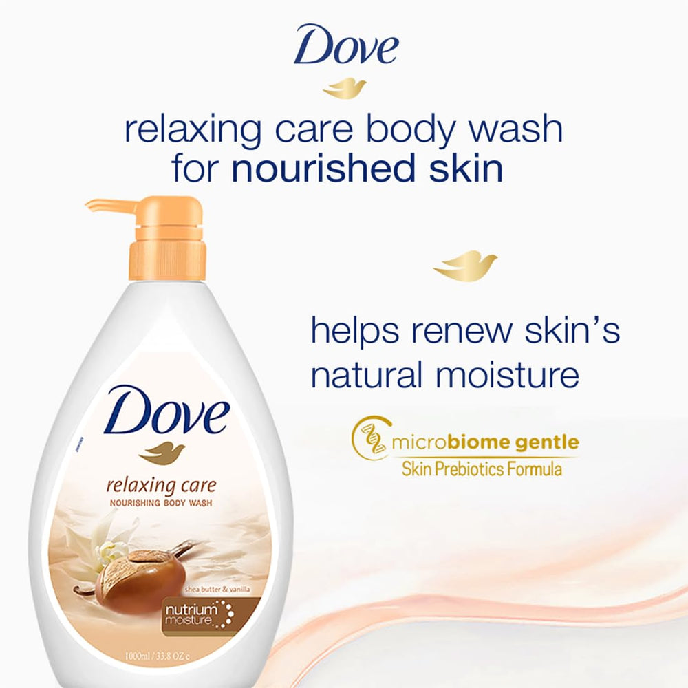 DOVE RELAXING CARE BODY WASH WTH SHEA BUTTER N VANILLA 1 LTR - SuperMarcheStore