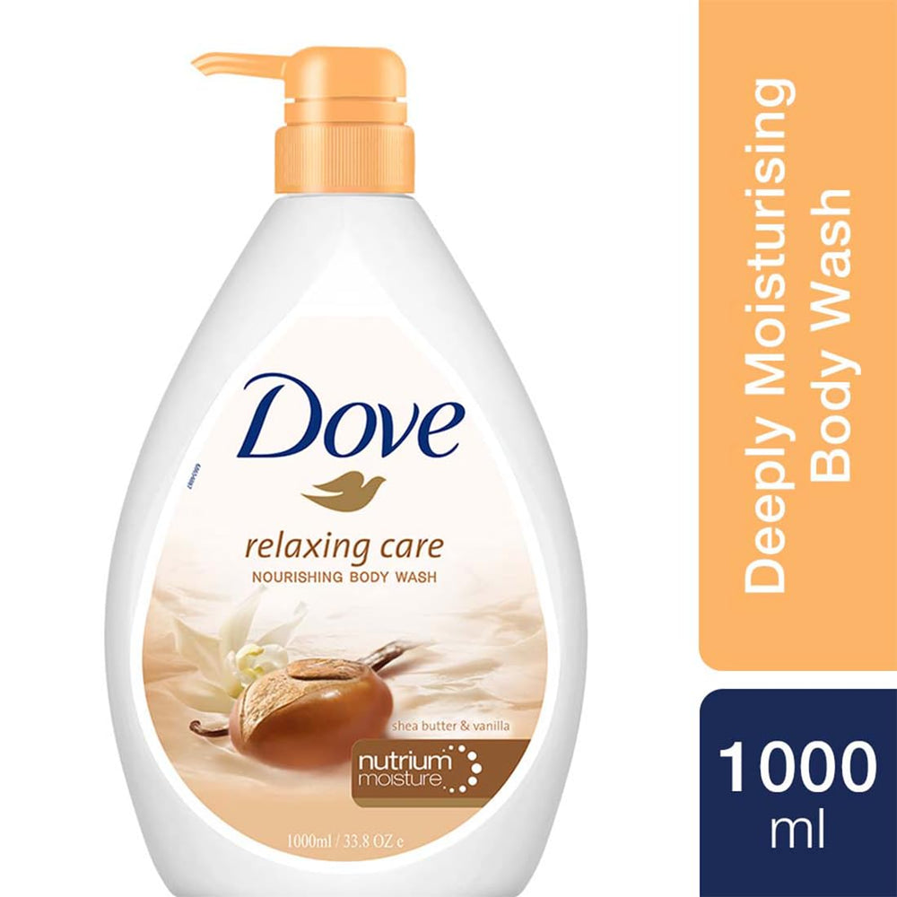 DOVE RELAXING CARE BODY WASH WTH SHEA BUTTER N VANILLA 1 LTR - SuperMarcheStore