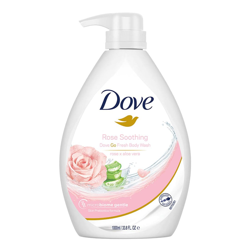 DOVE ROSE SOOTHING ROSE X ALOEVERA BODY WASH - SuperMarcheStore