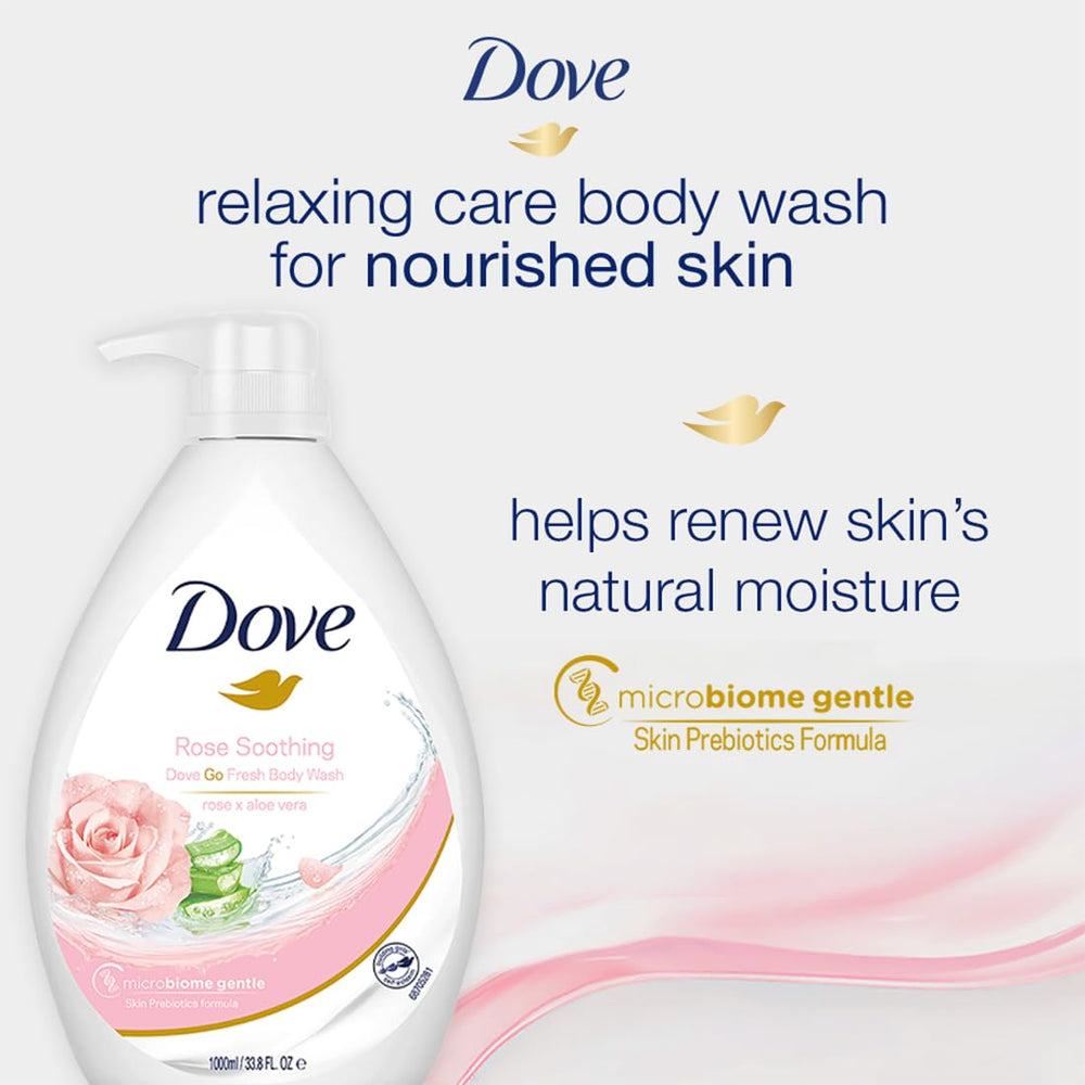 DOVE ROSE SOOTHING ROSE X ALOEVERA BODY WASH - SuperMarcheStore