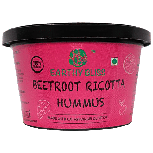 EARTHY BLISS BEETROOT RICOTTA HUMMUS 160 GM - SuperMarcheStore