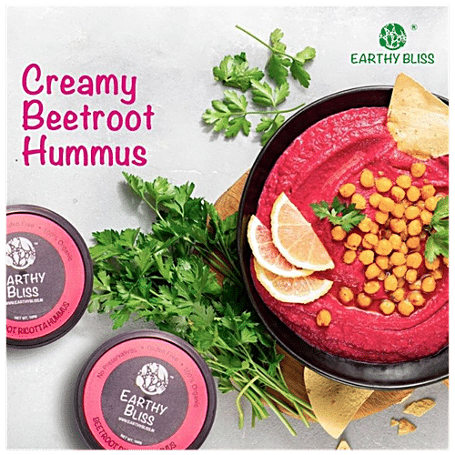 EARTHY BLISS BEETROOT RICOTTA HUMMUS 160 GM - SuperMarcheStore